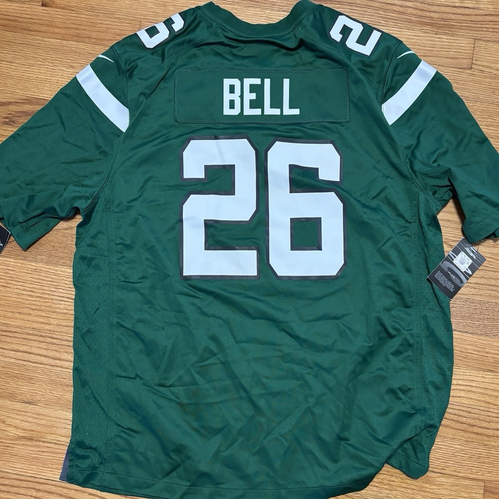 NIKE DRY NFL ON FIELD LE'VEON BELL #26 NEW YORK JETS GREEN JERSEY MEN'S XXL